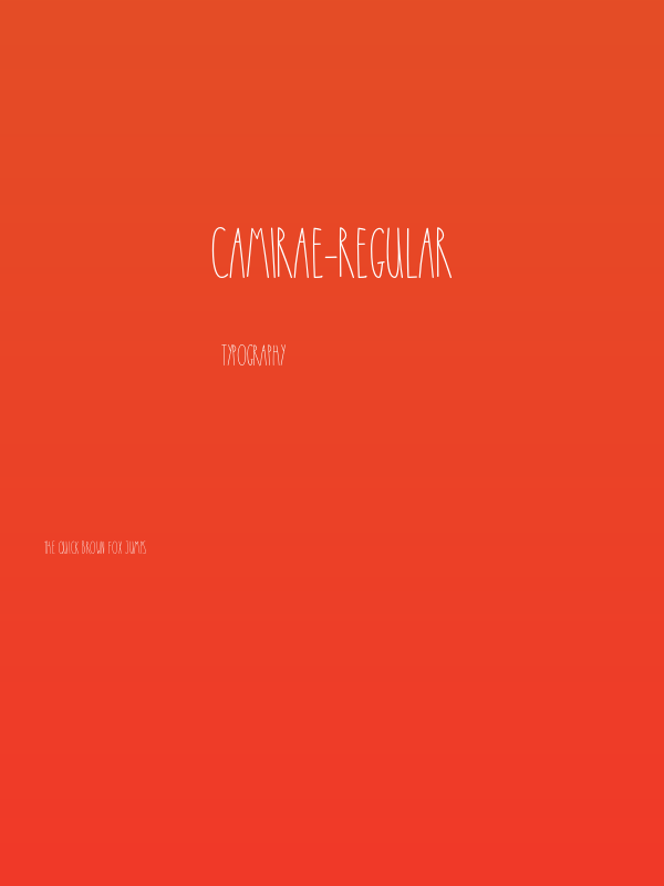 CamiRae-Regular Poster