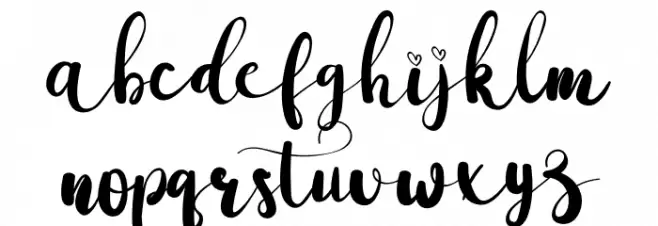 Camila Hobert Schriftart Kleinbuchstaben