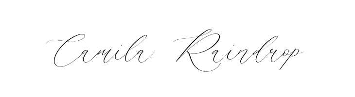 Camila Raindrop  Frei Schriftart Herunterladen