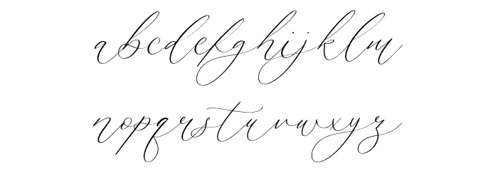 Camila Raindrop Font LOWERCASE