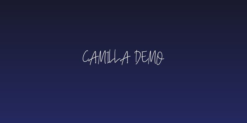 Camilla DEMO Social Header