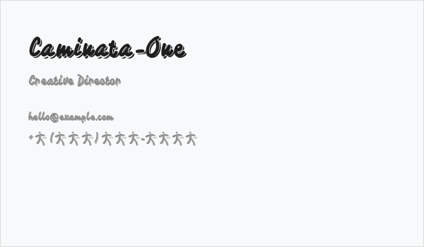 Caminata-One Business Card