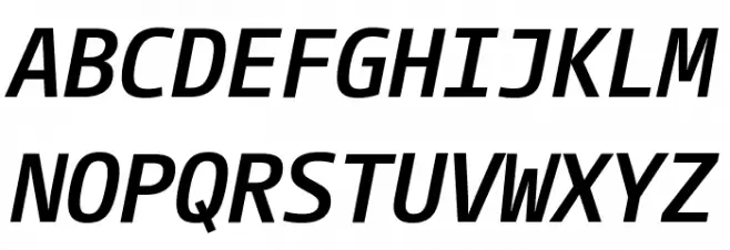 CamingoCode Bold Italic Polices MAJUSCULES