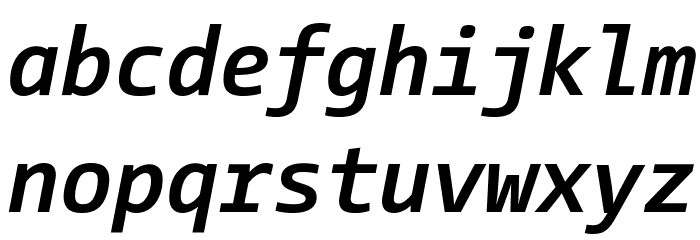 CamingoCode Bold Italic Font LOWERCASE