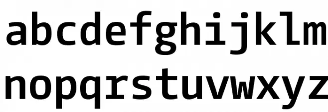 CamingoCode Bold 字体 小写