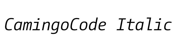 CamingoCode Italic  免费字体下载