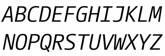 CamingoCode Italic Шрифта ВЕРХНИЙ