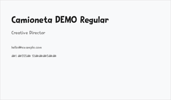 Camioneta DEMO Regular Business Card