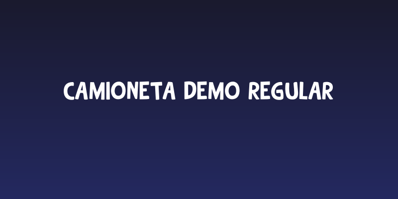 Camioneta DEMO Regular Social Header