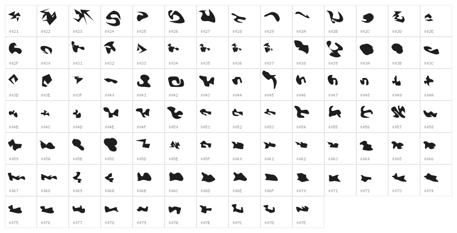 Camo3 Angled2 Character Map