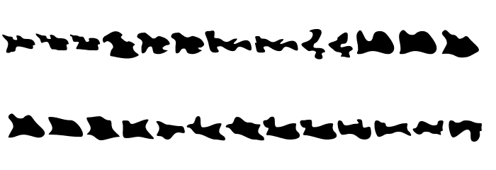 Camo3 Angled2 Font LOWERCASE