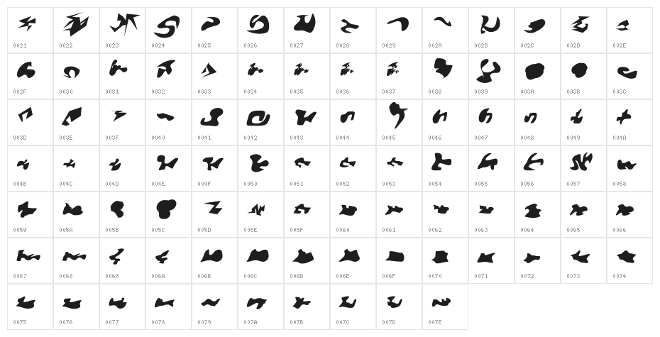 Camo3 Angled Character Map