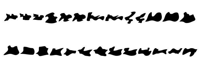 Camo3 Angled Font LOWERCASE