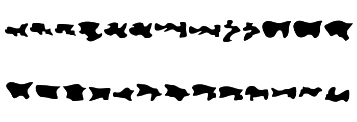 Camo3 Inverted Font LOWERCASE