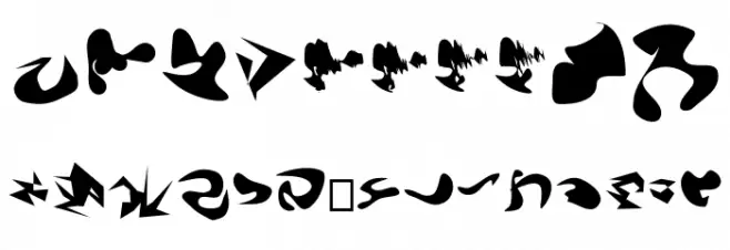 Camo3 Reverse Inverted Font OTHER CHARS