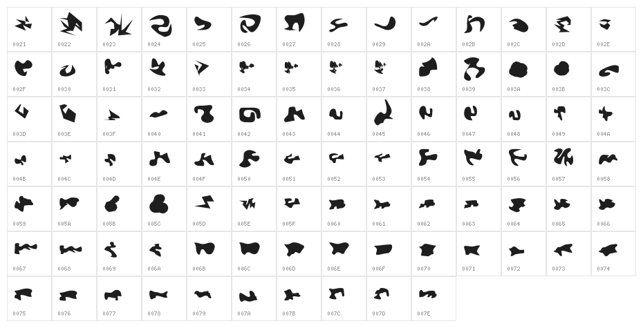 Camo3 Reverse Inverted Character Map