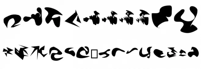 Camo3 Reverse Font OTHER CHARS