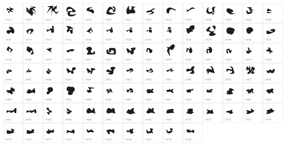 Camo3 Reverse Character Map