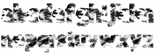 CamoWear Schriftart Kleinbuchstaben
