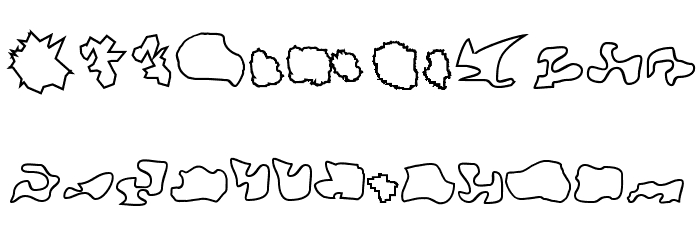 Camosport Outline Font LOWERCASE