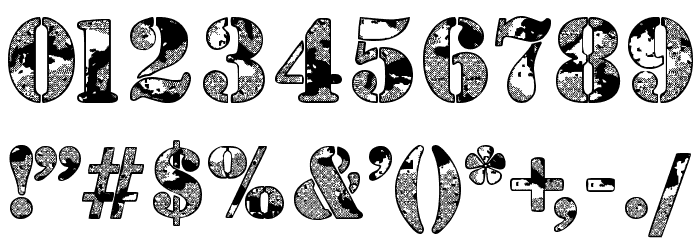 Camoufage Desert Font OTHER CHARS