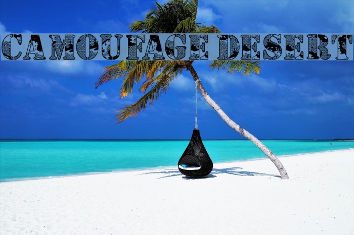 Camoufage Desert Font examples