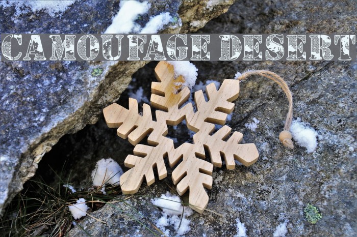 Camoufage Desert Font examples