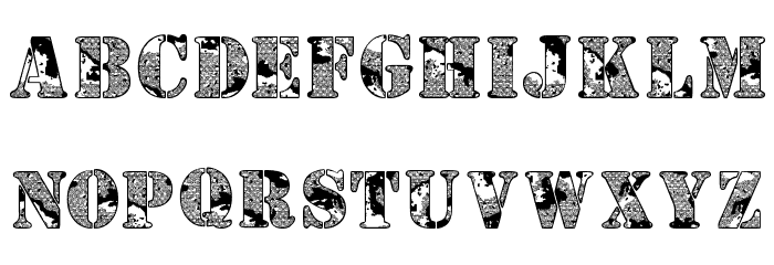 Camoufage Desert Font LOWERCASE