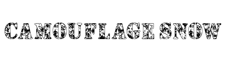 Camouflage Snow Font