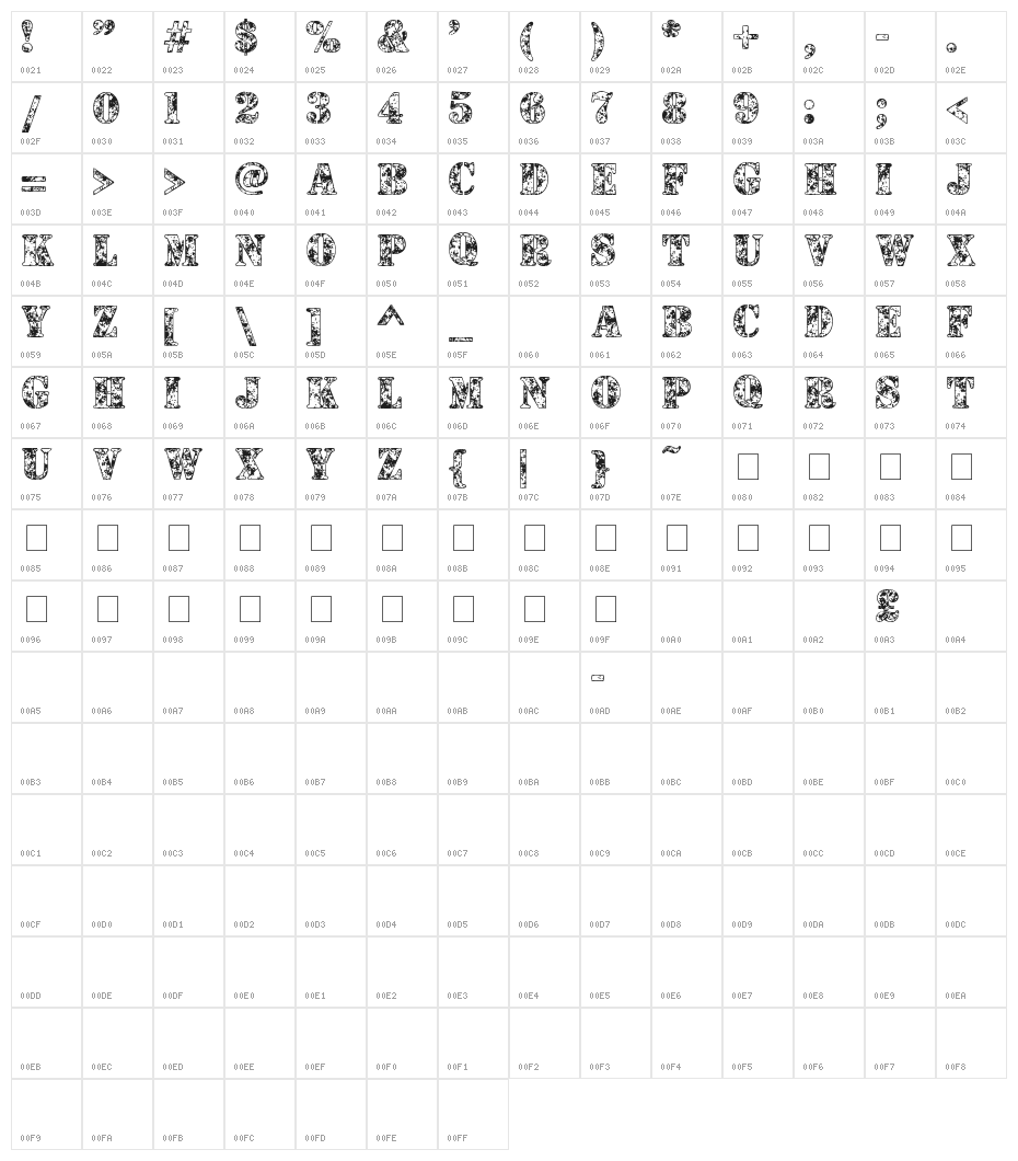 Camouflage Snow Character Map