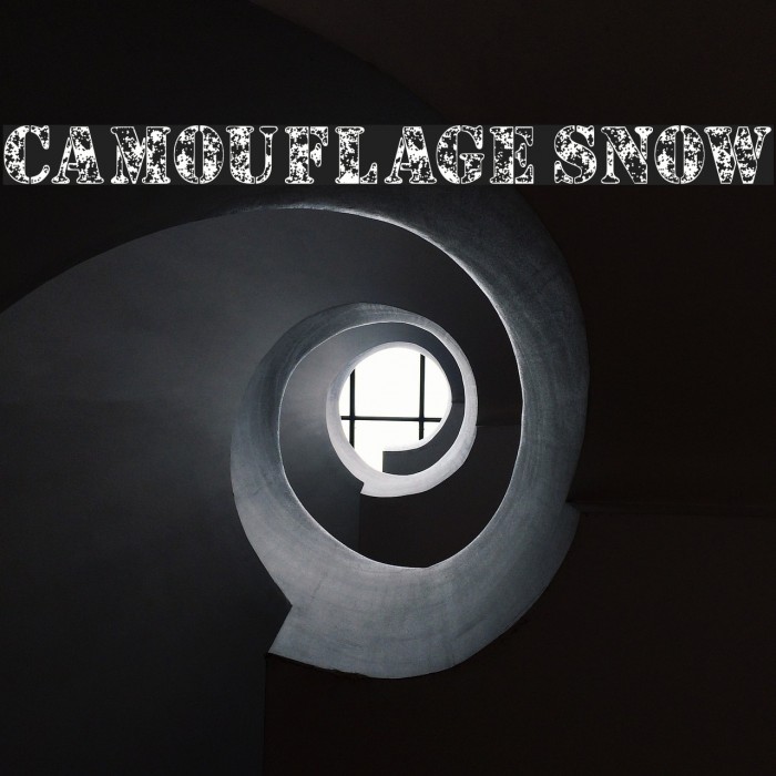 Camouflage Snow Font examples