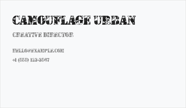 Camouflage Urban Business Card