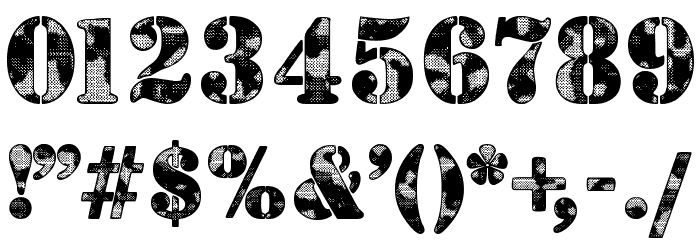 Camouflage Woodland Font OTHER CHARS