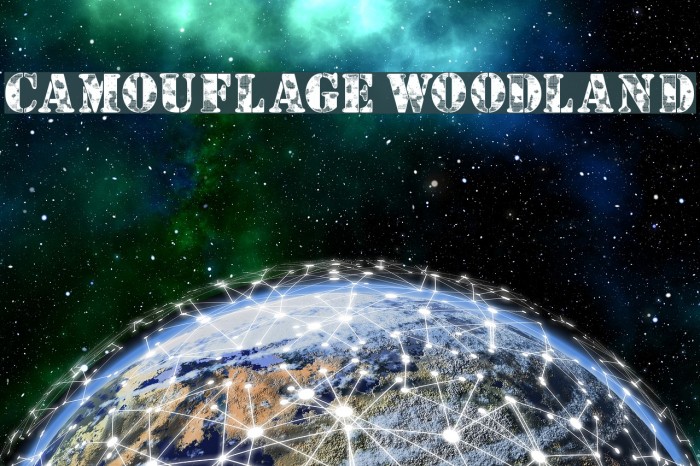 Camouflage Woodland Font examples