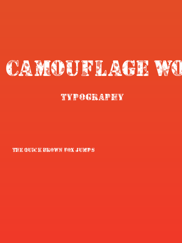 Camouflage Woodland Poster