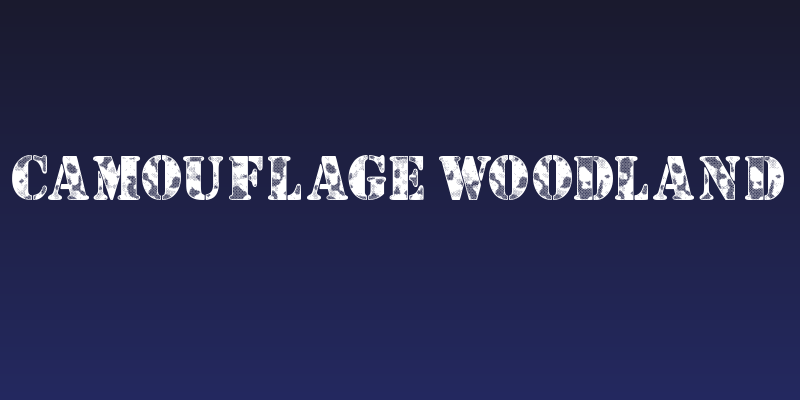 Camouflage Woodland Social Header