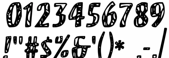 Camouflage Font OTHER CHARS