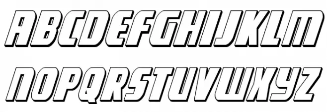 Camp Justice 3D Italic Polices MAJUSCULES