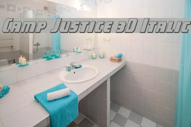 Camp Justice 3D Italic Example 1