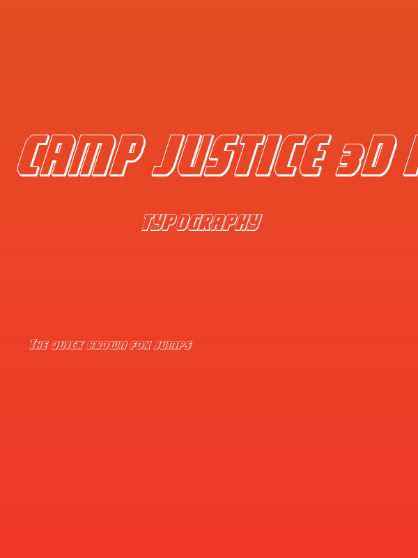 Camp Justice 3D Italic Poster