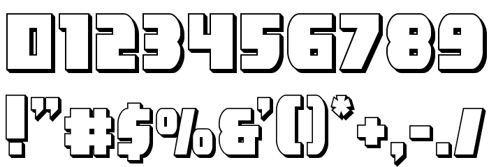 Camp Justice 3D Font OTHER CHARS
