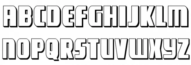 Camp Justice 3D Schriftart Groß