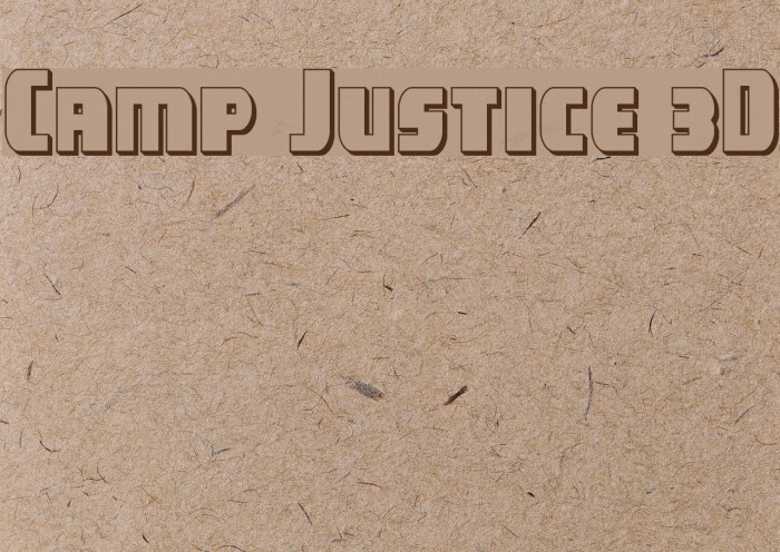 Camp Justice 3D Font examples