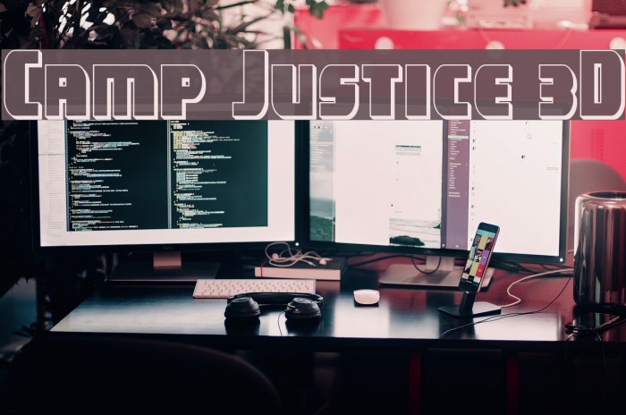 Camp Justice 3D Font examples