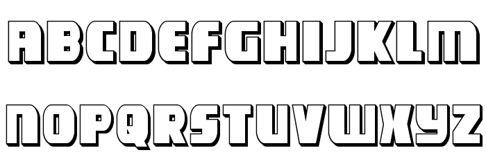 Camp Justice 3D Font LOWERCASE