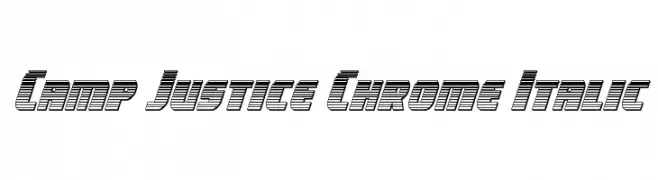 Camp Justice Chrome Italic  Frei Schriftart Herunterladen