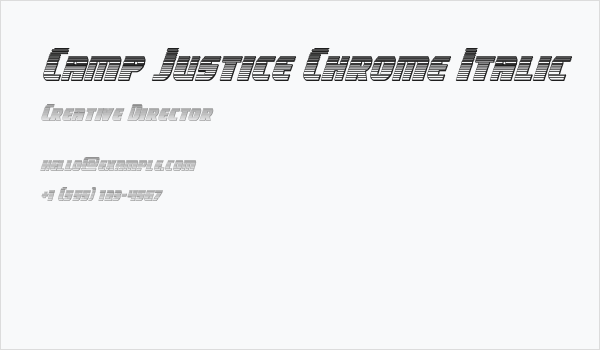 Camp Justice Chrome Italic Business Card