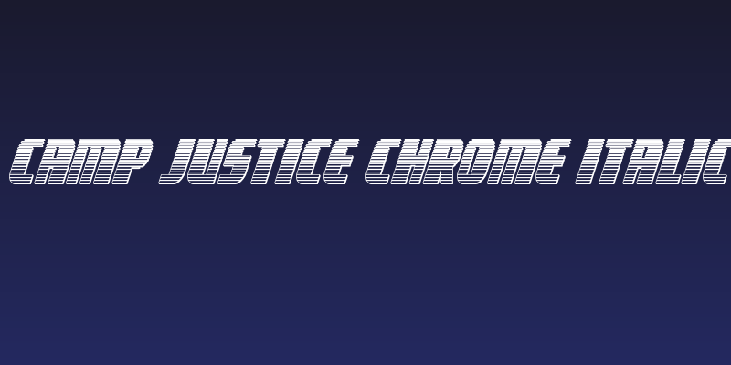 Camp Justice Chrome Italic Social Header