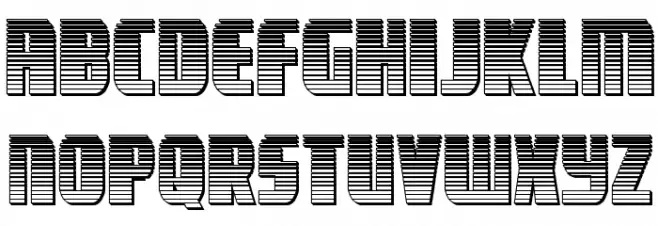 Camp Justice Chrome Schriftart Groß