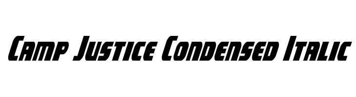 Camp Justice Condensed Italic  font caratteri gratis